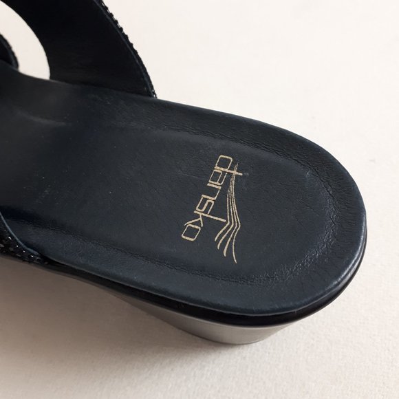 Dansko Jessie Black Slide Sandals - Picture 12 of 16